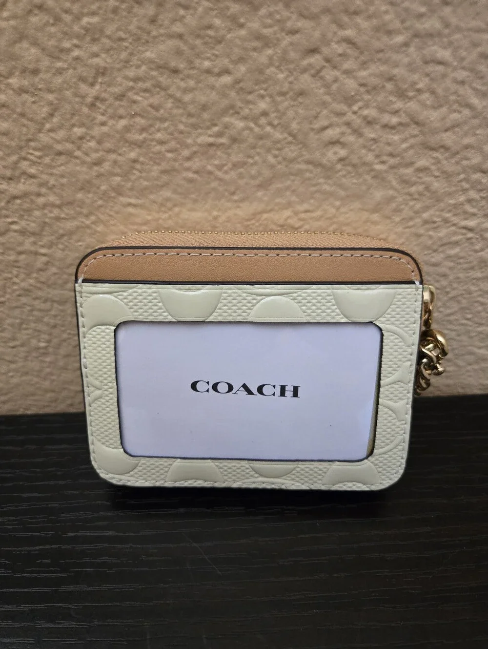 Coach Zip Card Case In Signature Leather